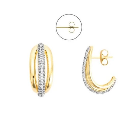 Orecchini 4US: Cesare Paciotti Donna in Ottone Zircone 4UOR8554W - 4UOR8554W